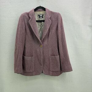 Georgio Armani 100% Cashmere Woven Blazer with Silk Lining Size 40 US 10